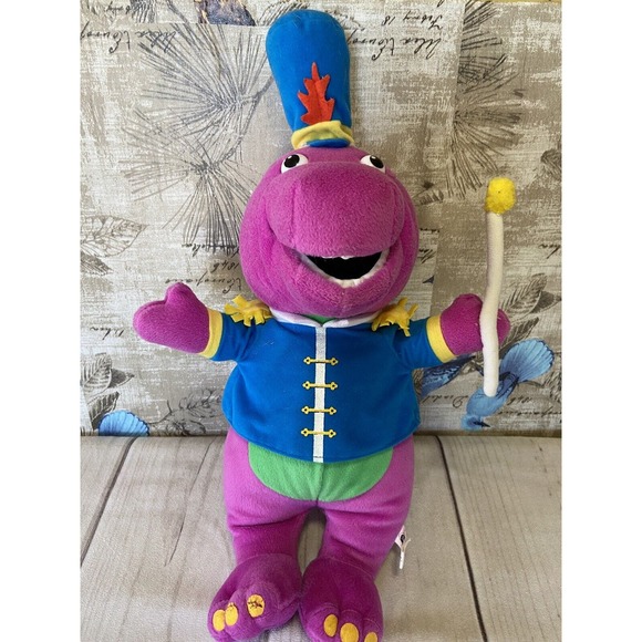 Nanco Other - 2006 BARNEY THE PURPLE DINOSAUR BANDLEADER PLUSH WITH TAGS 19" TALL
